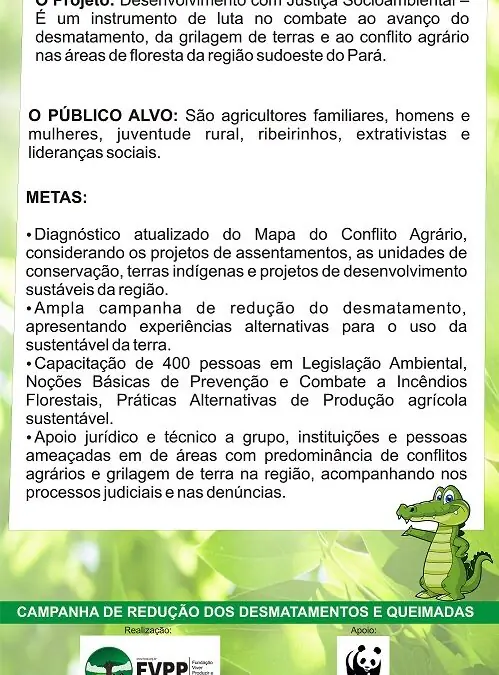 NOTA À POPULAÇÃO DA TRANSAMAZÔNICA
